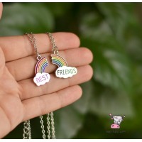 Кулон парный для друзей "Best Frirnds. Радуга". Цена за 1 пару